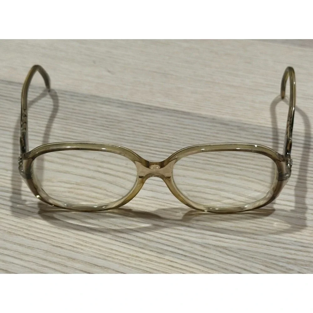 Vintage 50's Pathway Bronzetone Clear Gold Like Eyeglasses Frame Womens